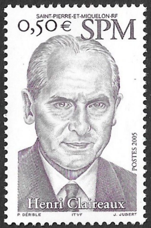 ST. PIERRE & MIQUELON Sc. 804 Henri Claireaux 2005 MNH