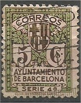 SPAIN, Barcelona,1932, used,5c Postal Tax Scott