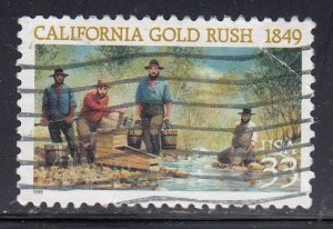 United States 1999 Sc#3316 California Gold Rush, 150th Anniversary Used