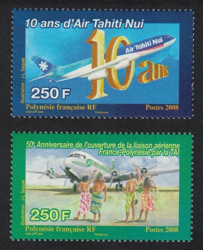 Fr. Polynesia Air Tahiti 2v SG#1104-1105 MI#1056-1057 CV£20+