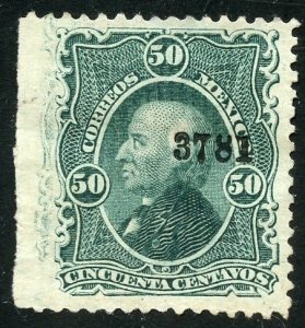 Mexico Scott 110 Unused F-VFHNG - 1874 President Hidalgo - SCV $13.00