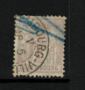 Luxembourg SC# 58, Used, pen cancel, very small pinhole - S795