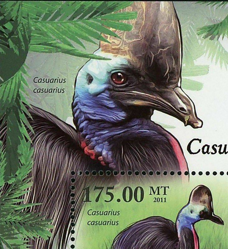 Cassowary Stamp Casuarius Casuarius Bird Souvenir Sheet MNH #4342-4347