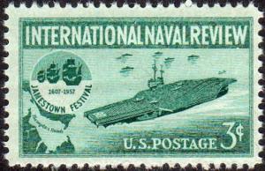 United States 1091 - Mint-NH - 3c Aircraft Carrier / Intl. Naval Review (1957)