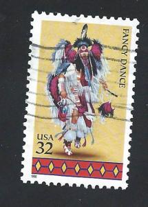 SC# 3072 - 32c - Indian Dances, Fancy, used single