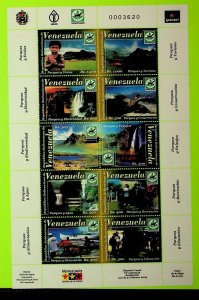 VENEZUELA Sc 1642 NH MINISHEET OF 2004 - NAT'L PARKS - (AO23)