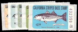 U.S. CALIFORNIA ST. REVS SB1-5  Mint (ID # 92907)