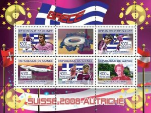 Guinea 2008 MNH - Greek football players. YT 3317-3321, Mi 5371-5375