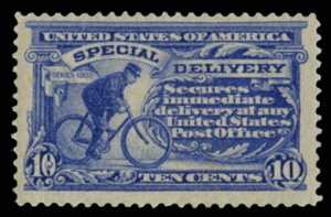 United States, Special Delivery #E8 Cat$240, 1911 10c ultramarine, never hinged