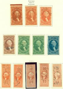 EDW1949SELL : USA 1862 Sc #R81c-92c Cplt. Choice collection of VF, Used Cat $452 