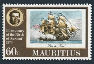 Mauritius 406,hinged.Mi 398. Robert Surcout,French privater,1974.Capture of Kent