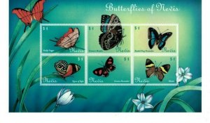 Nevis - 2000 - Butterflies  - Sheet of Six   - MNH