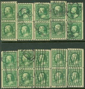 EDW1949SELL : USA 1910 Sc #390 Choice & Scarce group of VF Used L/P Cat $1,250.