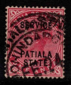 INDIA-PATIALA SGO20 1902 1a CARMINE USED