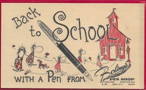 US SCOTT#UX39 1952 JEFFERSON REVALUED PC BOLINGS PEN SHOP ADVERTISEMENT - USED