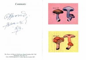 Bhutan 1989 Fungi - 25nu (Lepista nuda) & 25nu (Denti...