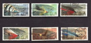1998 Used set of 6 #1715-20 - Canadian Fishing Flies - Trout & Salmon cv$7.50