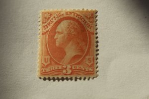 US OFFICIAL O98 MINT H   NICE CENTERING