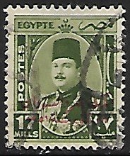 Egypt # 249 - King Farouk - used....{KlGr}