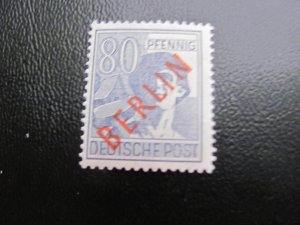 GERMANY BERLIN 1949  MNH SC 9N32  RED OVERPRINT VF 130 EUROS (123)