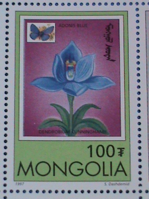 1997-SC#2269-7 MONGOLIA STAMP ORCHIDS LOVELY COLORFUL FLOWER- MINT-NH FULL SHEET