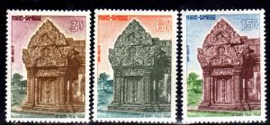 CAMBODIA #119-121  1963  ACIENT TEMPLES  MINT  VF LH  O.G