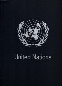 DAVO STOCKBOOK UNITED NATIONS COAT OF ARMS A4-SIZE 64 PAGES  PRE-OWNED