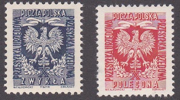 Poland # O30-31, Officials, Polish Eagle, NH, 1/2 Cat