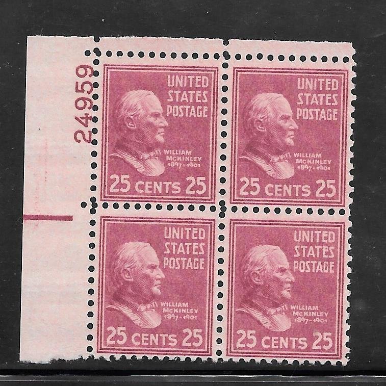 #829 MNH Plate Block of 4