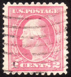 1910's, US 2c, Washington, Used, Sc 423E, Perf 10 x 12, FAKE