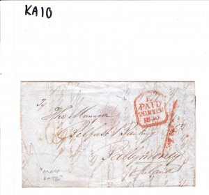 GB IRELAND Cover 1840 28th *MAY DATE* London UPP *1* Irish Mail Ballymoney KA10