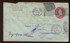 OX13 Post Office Seal on Busy 1910 Cover Opened by Mistake & Returned LV7027
