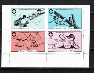 Grunay, Scotland 1982 MNH block of 4