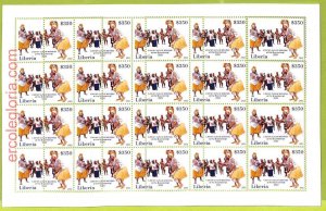 B0554 - LIBERIA - MISPERF ERROR Stamp Sheet - 2022 - Cultures, Costumes, Dances-