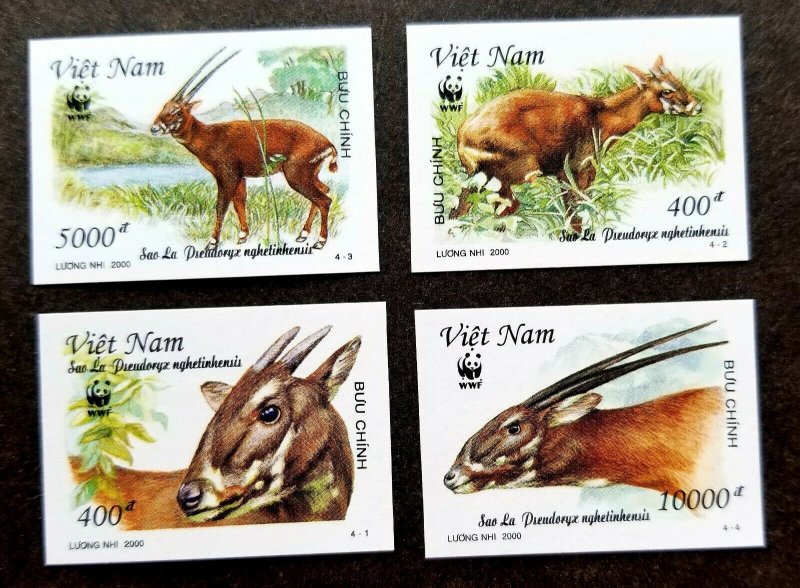 Vietnam WWF Sau La 2000 Deer Protected Wildlife Animal Fauna (stamp) MNH *imperf