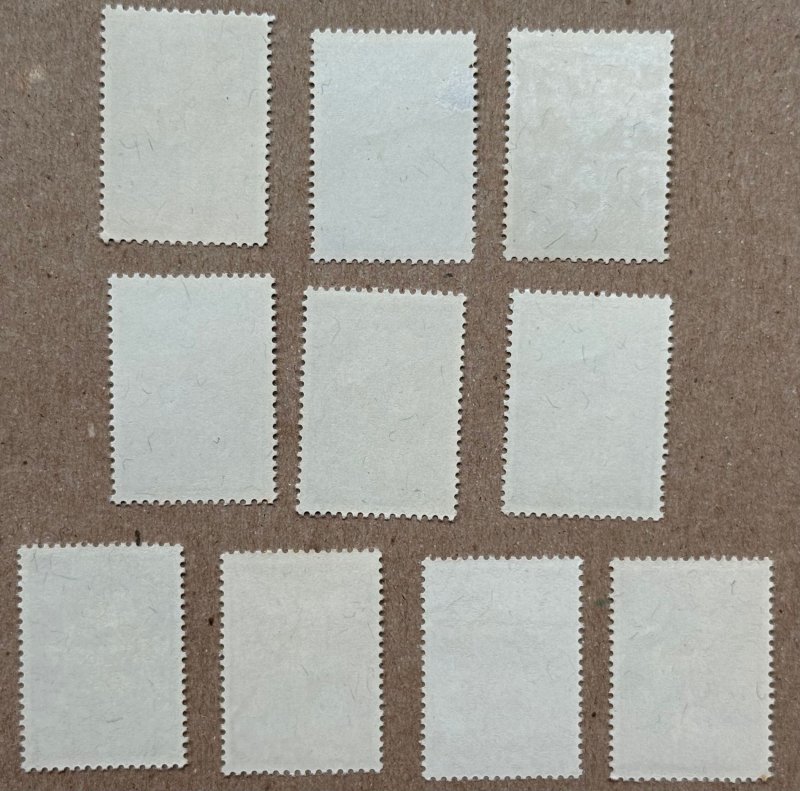 Macao 1953 Flowers, unused. SEE NOTE. Scott 372-381, CV $109.45