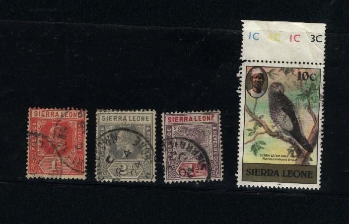 Sierra Leone 4 different  used PD