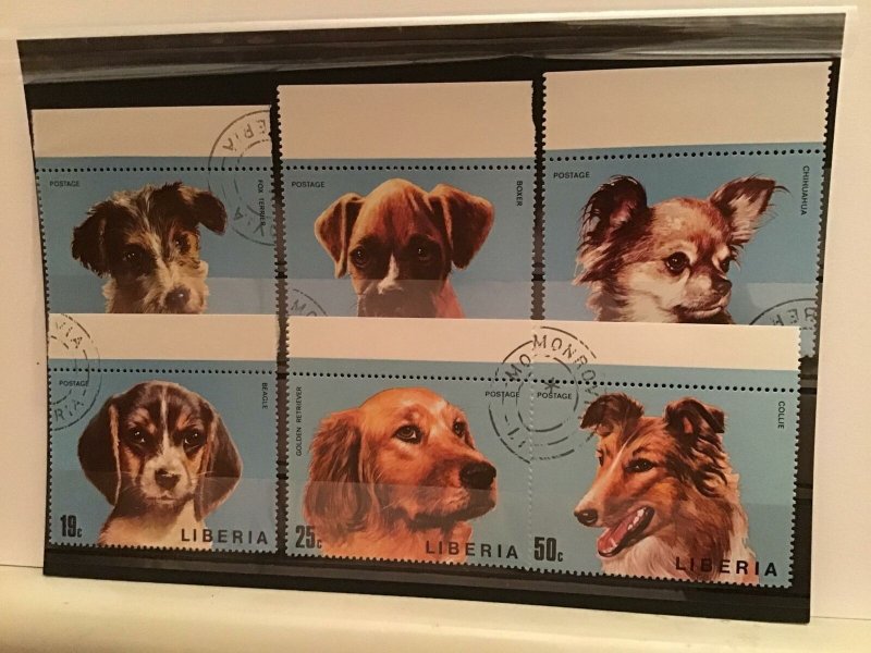 Liberia cancelled dog stamps R21814