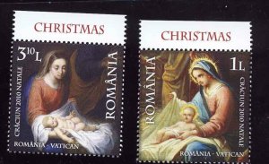 Romania Vatican 2010 STAMPS Christmas religion set MNH