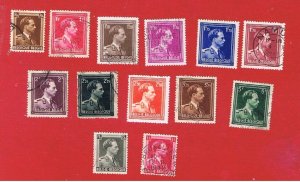 Belgium #283-293 #310-311   VF used   Leopold lll    Free S/H