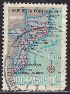 Mozambique 389 Map of Mozambique 1954