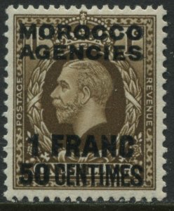 GB KGV 1937 overprinted Morocco Agencies 1 franc 50 centimes mint hinged (40)