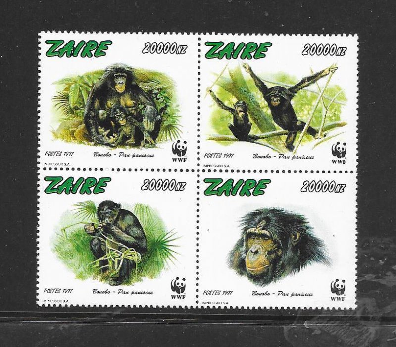 ZAIRE #1466 WWF BONOBO MNH