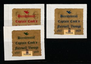 Tonga CO123-CO125 Set MNH Captain Cook