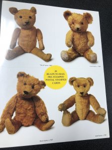 USPS UX382-85 - Teddy Bear Stamped Postal Card Sheet Of 4 ( 5 Sheets Per Pack )