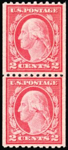 487, Mint VF NH Scarce Coil Pair Post Office Fresh - Stuart Katz