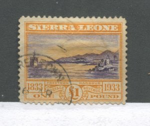 Sierra Leone 1933 Centenary £1 used