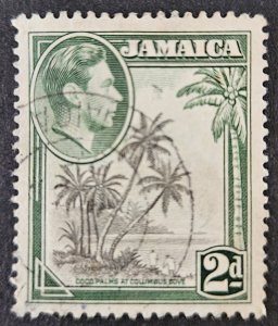 Jamaica 1951 SG124c 2d. used (Perf 13x13.5)