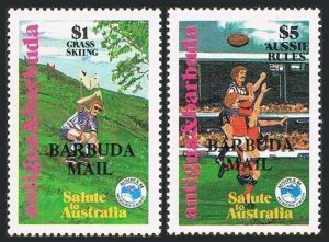 Barbuda 675-676,MNH.Mi 766-777. AUSIPEX-1984.Grass skiing,Australian football.