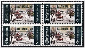 SC#1384 6¢ Christmas Block of 4 (Baltimore Precancel) MNH  